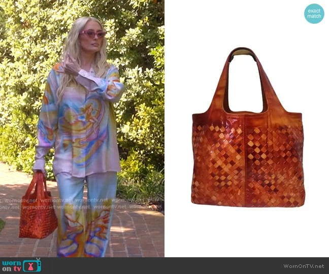 Bottega Veneta Leather Tote worn by Erika Jayne on The Real Housewives of Beverly Hills