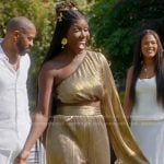 Bozoma’s metallic one-shoulder top and pants on The Real Housewives of Beverly Hills