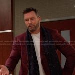 Brady’s red plaid balzer on Days of our Lives