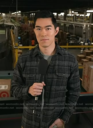 Brian Cheung’s grey plaid button down shirt on Today