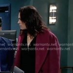 Britt’s plum purple coat on General Hospital