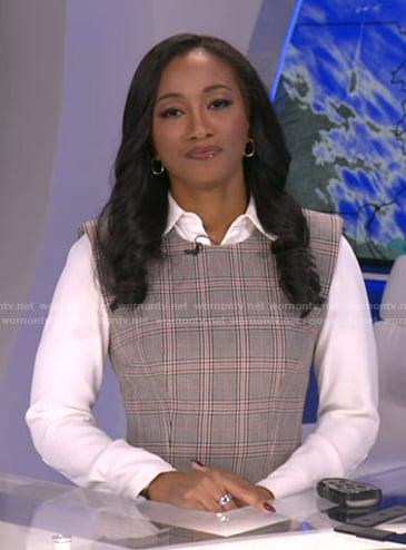 Brittany’s grey plaid dress on Good Morning America