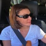 Bronwyn’s black rectangle sunglasses on The Real Housewives of Salt Lake City