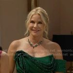Brooke’s green strapless gown on The Bold and the Beautiful