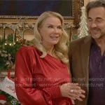 Brooke’s red one-shoulder dress on The Bold and the Beautiful