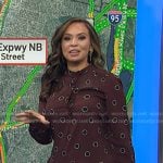 Adelle’s brown dot print dress on Today