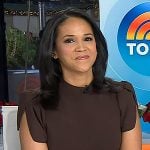 Laura’s brown tulip sleeve dress on Today