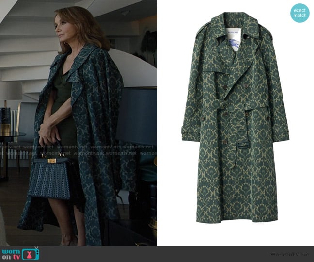 Burberry Long Baroque Viscose Blend Trench Coat worn by Sylvie (Philippine Leroy-Beaulieu) on Emily in Paris