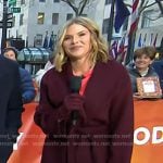 Jenna’s burgundy wrap coat on Today