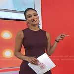 Rachel Smith’s burgundy layered mini dress on Today