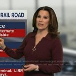 Heather’s burgundy cable knit dress on Good Morning America