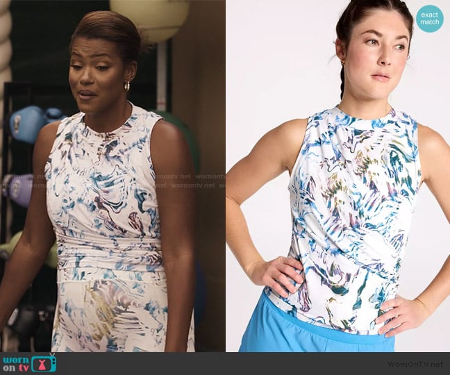 Calia Wrap Front Tissue Tank worn by Vivian Banks (Cassandra Freeman) on Bel-Air