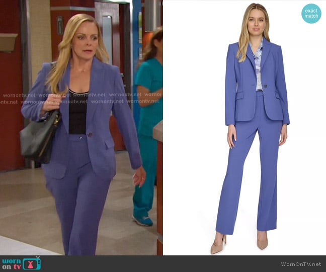 Calvin Klein One-Button Blazer & Straight Leg Pants worn by Belle Brady (Martha Madison) on Days of our Lives