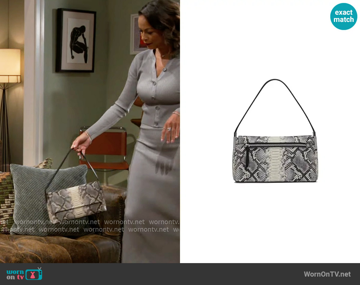 Calvin Klein Verne Flap Demi Shoulder Bag worn by Nicole Dupree Richardson (Daphnee Duplaix) on Beyond the Gates