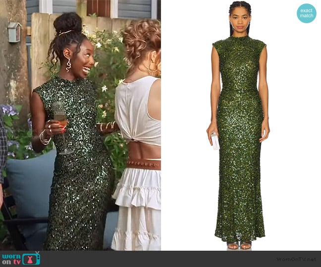 Camila Coelho Emma Maxi Dress worn by Venita Aspen on Southern Charm