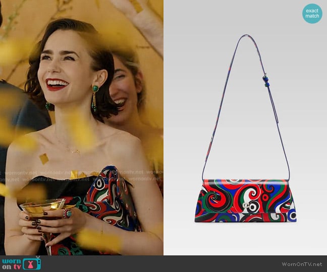 Carel Paris Madeleine Bag worn by Emily Cooper (Lily Collins) on Emily in Paris