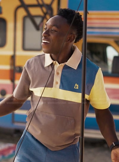 Carlton’s colorblock polo shirt on Bel-Air