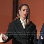 Carr’s black oversized tie waist blazer on Alls Fair