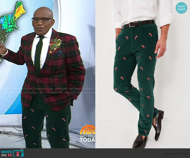 Al Roker’s green candy cane pants on Today
