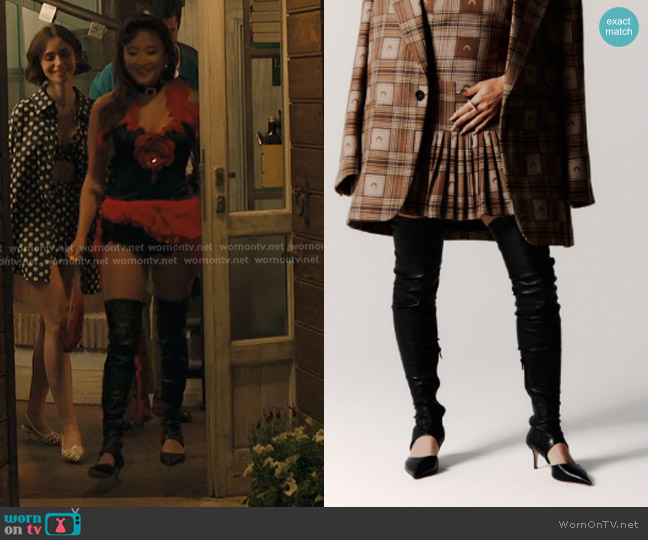 Cazabat Pamela Boots worn by Mindy Chen (Ashley Park) on Emily in Paris