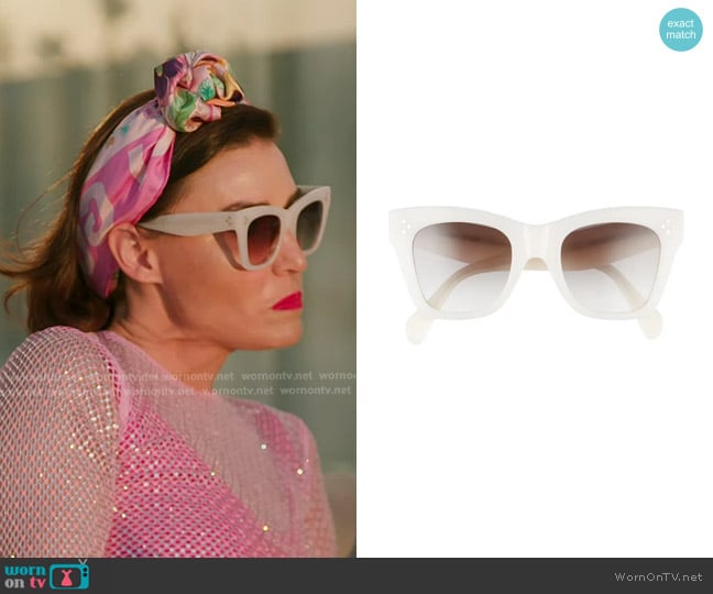 Celine 50mm Gradient Round Sunglasses worn by Bronwyn Newport on The Real Housewives of Salt Lake City