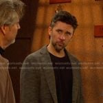 Chad’s grey marled patch pocket blazer on Days of our Lives