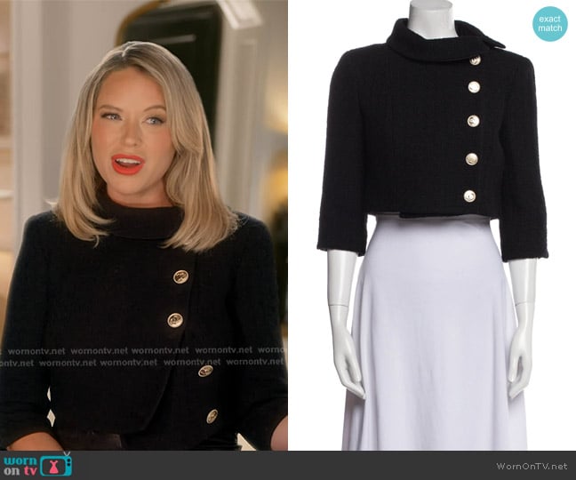 Chanel Wool Crop Jacket worn by Amanda Frances on The Real Housewives of Beverly Hills