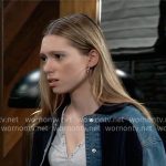 Charlotte’s denim and knit jacket on General Hospital