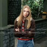 Charlotte’s red striped top and jeans on General Hospital