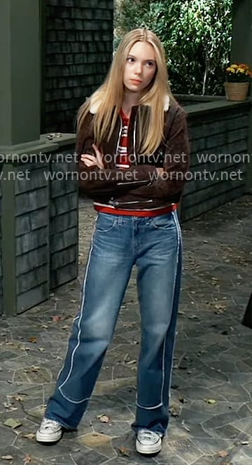 Charlotte’s red striped top and jeans on General Hospital