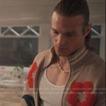 Chase’s beige floral zip sweater on Alls Fair