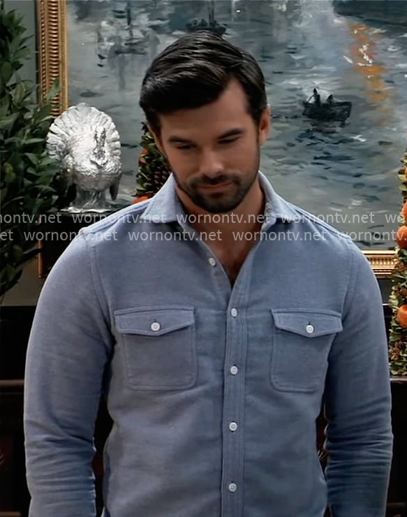 Chase's blue button down shirt on General Hospital