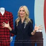 Chassie’s navy double breasted blazer and flare pants on Today