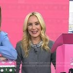 Chassie’s grey embellished neck cardigan on Today