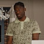 Julien’s green printed polo on Emily in Paris