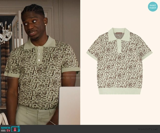 Chateau Orlando Endymion Polo Shirt worn by Julien (Samuel Arnold) on Emily in Paris