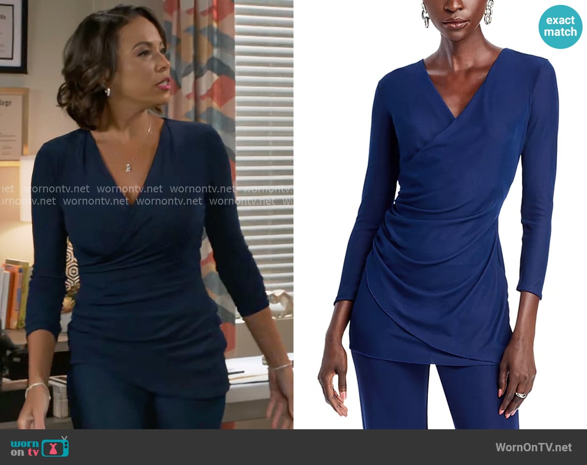 Chiara Boni La Petite Robe Koala Slinky Top worn by Nicole Dupree Richardson (Daphnee Duplaix) on Beyond the Gates
