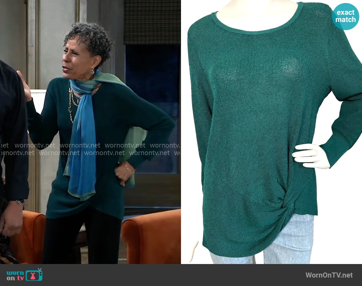 Chicos Twist Front Knit worn by Stella Henry (Vernee Watson) on General Hospital