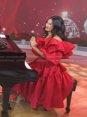 Chloe Flower's red ruffle dress on Today