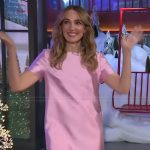 Chloe Fineman’s pink satin mini dress on The Kelly Clarkson Show