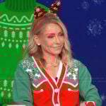 Kelly’s ugly christmas cardigan on Live with Kelly and Mark