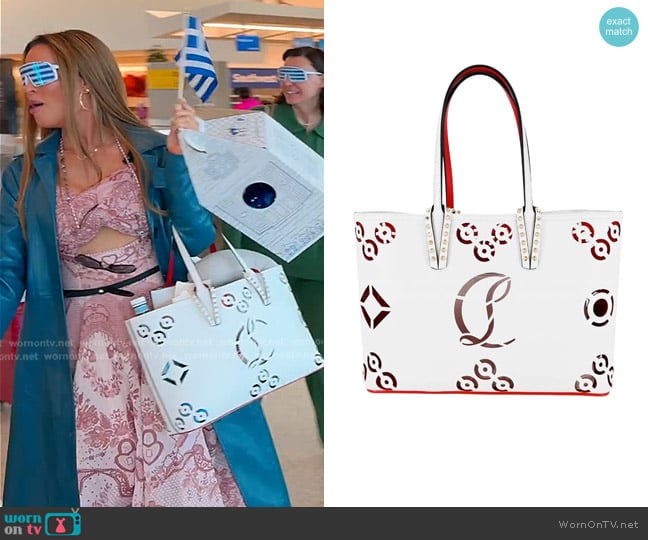 Christian Louboutin Cabata Leather Tote worn by Britani Bateman on The Real Housewives of Salt Lake City