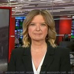 Christine Romans’ black ruched sleeve blazer on Today