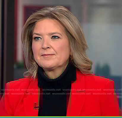 Christine’s red blazer and pants on Today