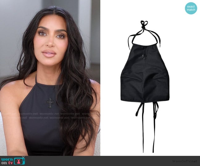 Chrome Hearts Cross Leather Patch Nylon Tank Top worn by Kim Kardashian (Kim Kardashian) on The Kardashians