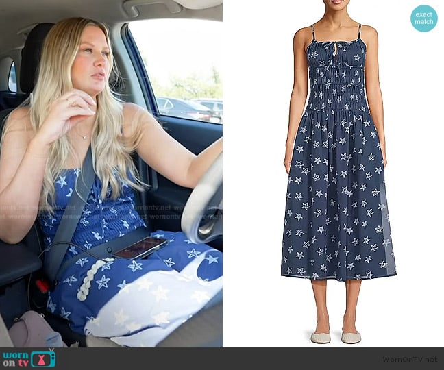 Molly’s blue star print dress on Southern Charm Molly’s blue star print dress on Southern Charm