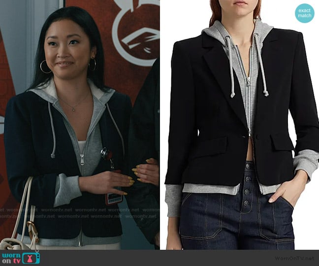 Cinq a Sept Zip Up Le Petit Khloe Blazer worn by Peyton Ramsey (Lana Condor) on Elsbeth
