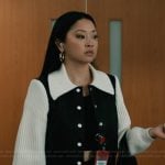 Peyton’s mixed media jacket on Elsbeth