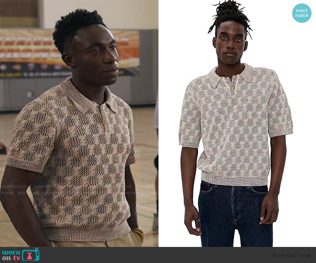 Corridor Cable Lace Sweater Polo worn by Carlton Banks (Olly Sholotan) on Bel-Air