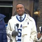 Craig’s white toggle coat on Today